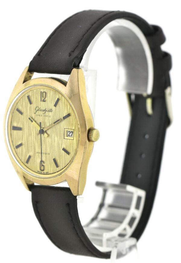GUB Glashütte Spezimatic,  Kal. 75, mit seltenem Blatt in Borkenoptik, 35mm – Bild 4