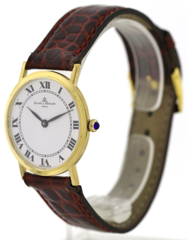 Baume & Mercier 750/18k  Gold Handaufzug Unisexuhr Ref 35130 revisioniert – Bild 4