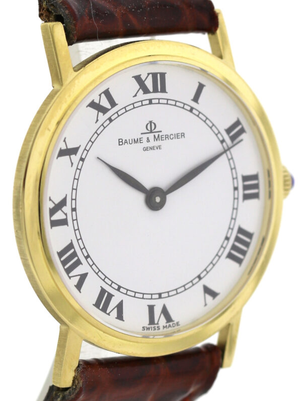 Baume & Mercier 750/18k  Gold Handaufzug Unisexuhr Ref 35130 revisioniert – Bild 5