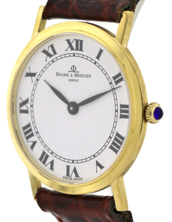 Baume & Mercier 750/18k  Gold Handaufzug Unisexuhr Ref 35130 revisioniert – Bild 6