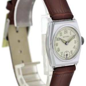 Bifora ungetragene NOS Vintage- Uhr, frisch revisioniert, 30er Jahre