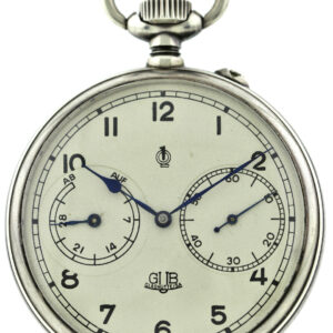 GUB Glashütte Q1, B-Uhr/ Beobachtungsuhr, Kal. 48, Auf und Ab,  Ø58mm, 900 Ag