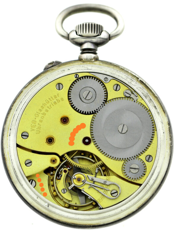 GUB Glashütte Q1, B-Uhr/ Beobachtungsuhr, Kal. 48, Auf und Ab,  Ø58mm, 900 Ag – Bild 2