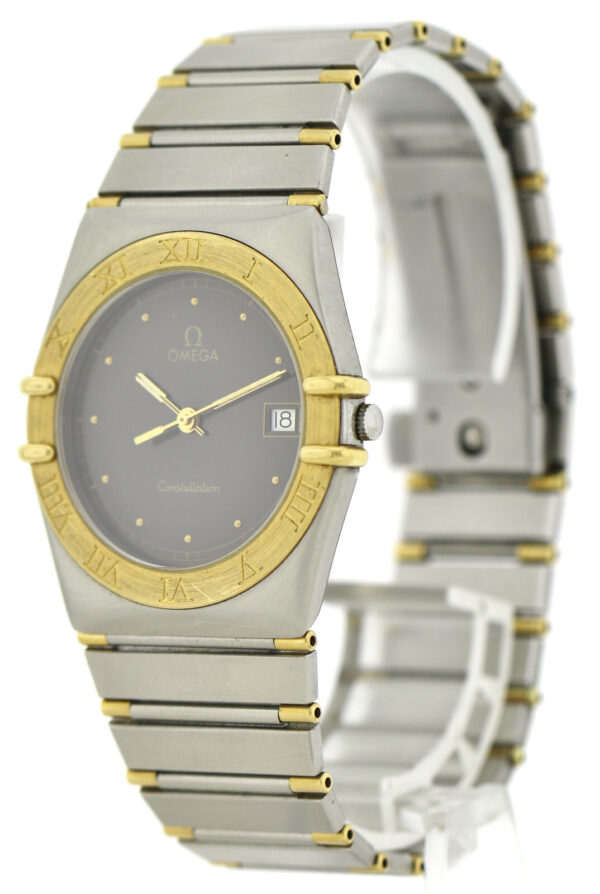 Omega Constellation Unisex Stahl/Gold, Quarz 34mm seltenes schwarzes Zifferblatt – Bild 4