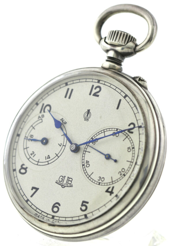 GUB Glashütte Q1, B-Uhr/ Beobachtungsuhr, Kal. 48, Auf und Ab,  Ø58mm, 900 Ag – Bild 4