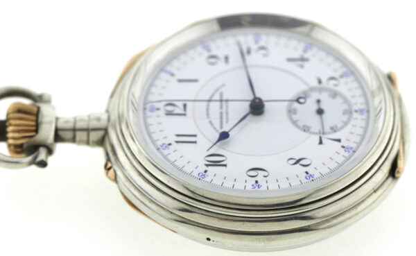 Rarität Wern. Rehork Deutsche Uhrmacherschule Glashütte DUS Schuluhr Chronograph – Bild 3