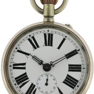 Goliath ¼ Repetition offene Herren Taschenuhr mit 8 Tage Werk riesige Ø80mm