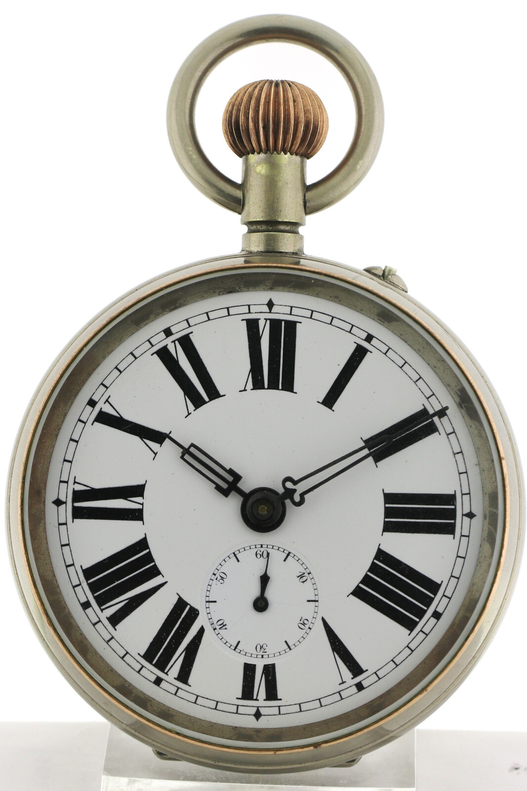 Goliath ¼ Repetition offene Herren Taschenuhr mit 8 Tage Werk riesige Ø80mm