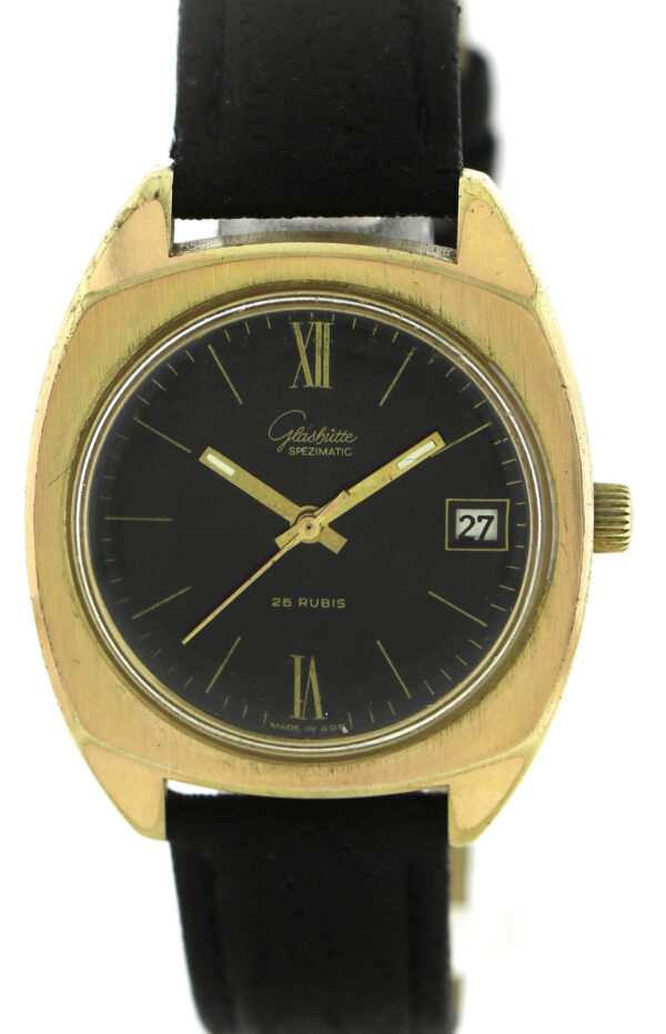 GUB Glashütte Spezimatic Black Beauty Kal.75 Automatik Vintage- Herrenuhr Ø36mm – Bild 2