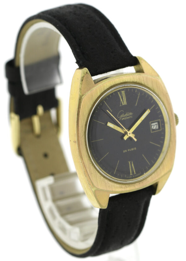 GUB Glashütte Spezimatic Black Beauty Kal.75 Automatik Vintage- Herrenuhr Ø36mm – Bild 3