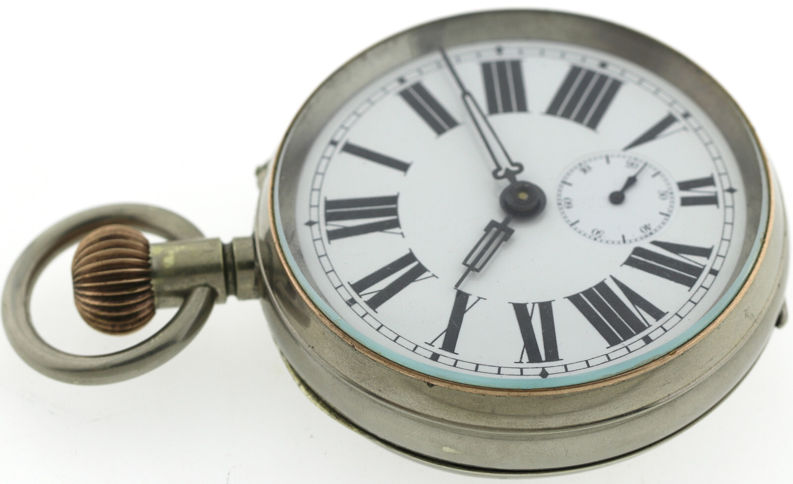 Goliath ¼ Repetition offene Herren Taschenuhr mit 8 Tage Werk riesige Ø80mm – Bild 5