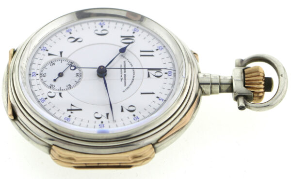 Rarität Wern. Rehork Deutsche Uhrmacherschule Glashütte DUS Schuluhr Chronograph – Bild 4