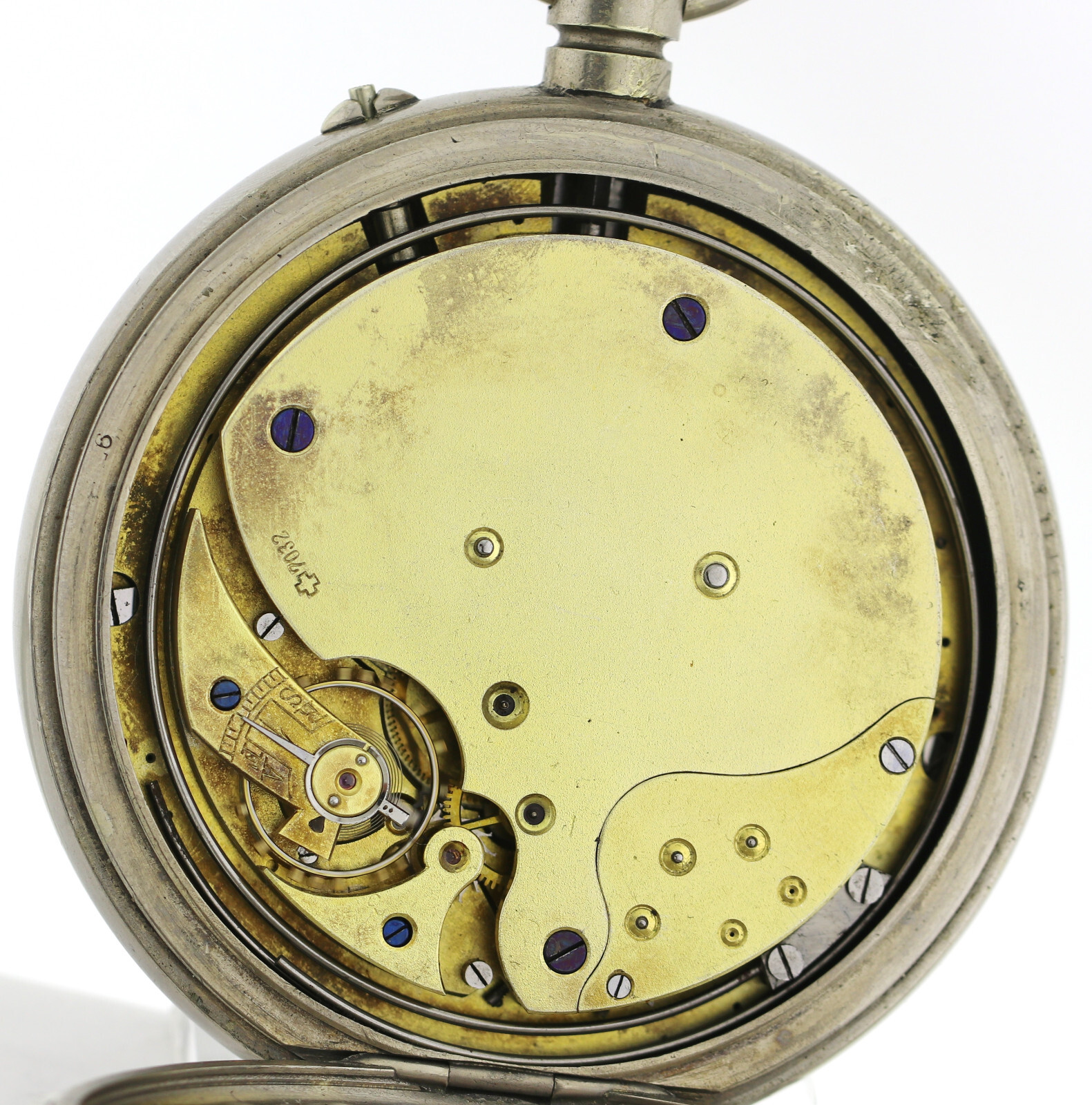 Goliath ¼ Repetition offene Herren Taschenuhr mit 8 Tage Werk riesige Ø80mm – Bild 10