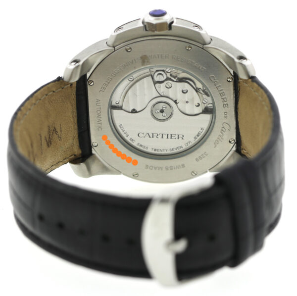 Cartier Calibre de Cartier, Automatic Herrenuhr, Ref. 3299 Stahl/Gold, Glasboden – Bild 10