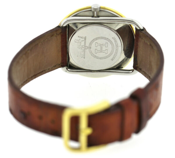 Hermes Arceau  Unisexuhr Ref. A92464 Stahl/ vergoldet Quarz 33mm – Bild 7