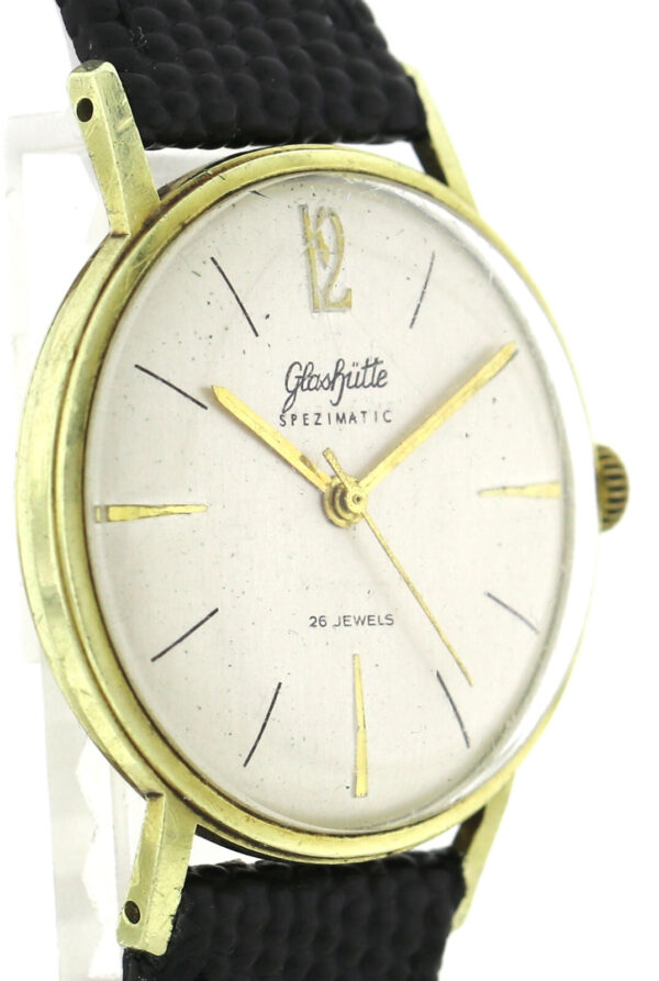Rarität GUB Glashütte Spezimatic 585 Gold Vintage Herrenuhr Kal. 74 Ø34mm ~1965 – Bild 4