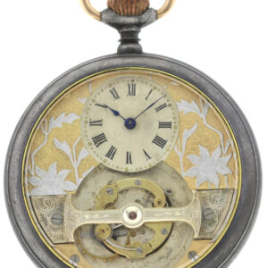 Rarität Mobilis Minuten Tourbillon Patent 7888/1905 Ø 53mm Eisen brüniert ~1905