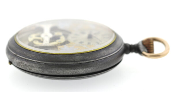 Rarität Mobilis Minuten Tourbillon Patent 7888/1905 Ø 53mm Eisen brüniert ~1905 – Bild 5