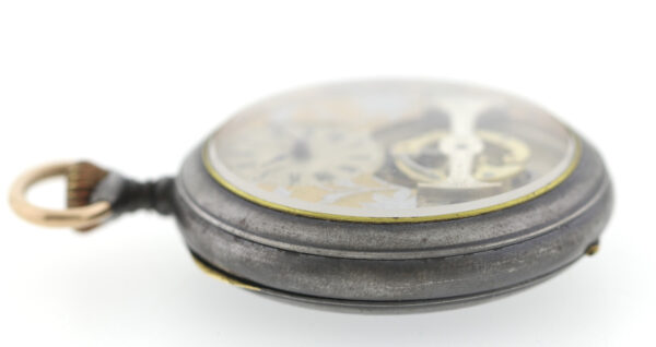 Rarität Mobilis Minuten Tourbillon Patent 7888/1905 Ø 53mm Eisen brüniert ~1905 – Bild 6