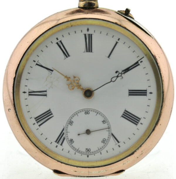 IWC Schaffhausen, offene HTU, 800 Silber, Bj.um 1900, Kal.52, ca. 90g, 48,5mm – Bild 3