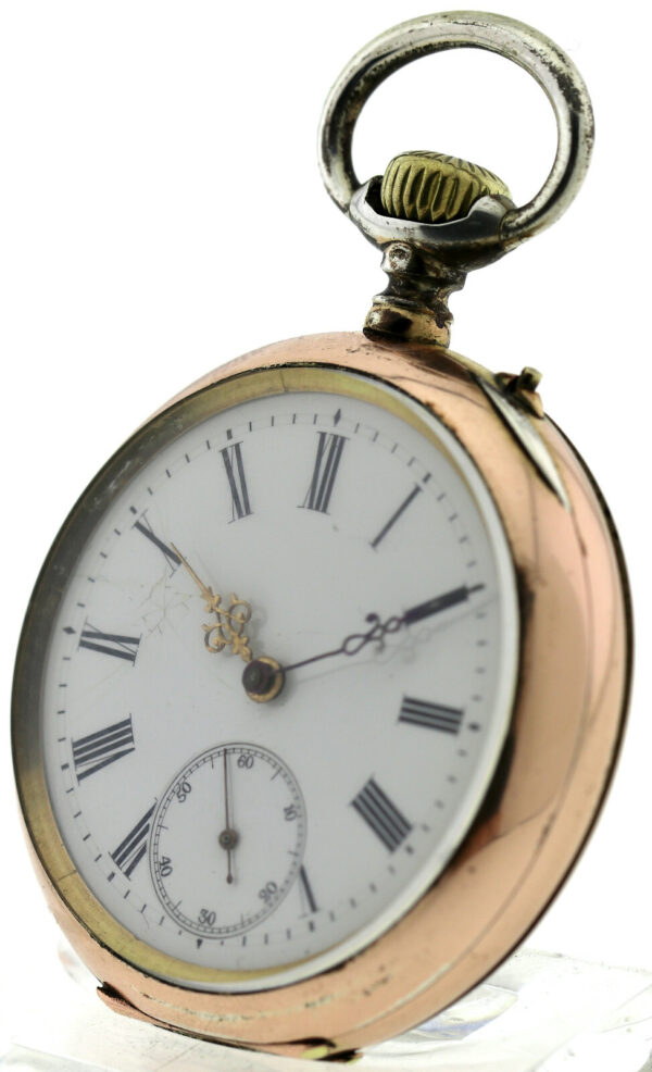 IWC Schaffhausen, offene HTU, 800 Silber, Bj.um 1900, Kal.52, ca. 90g, 48,5mm – Bild 6