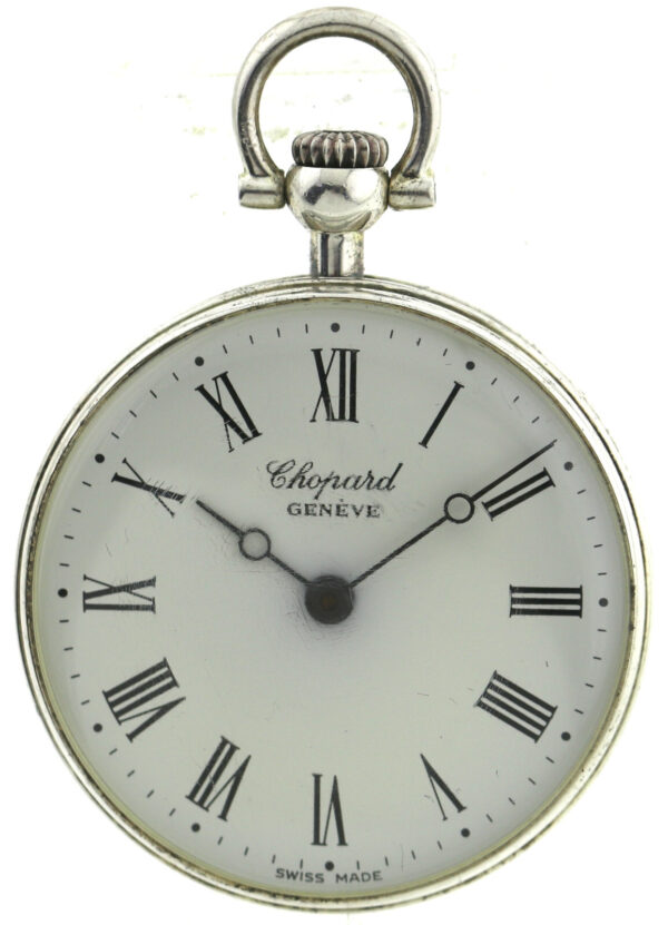 Choprad  Silber Damen- Unisex Taschenuhr Frackuhr Ref.3021 Kal. 7001~70er Jahre – Bild 2
