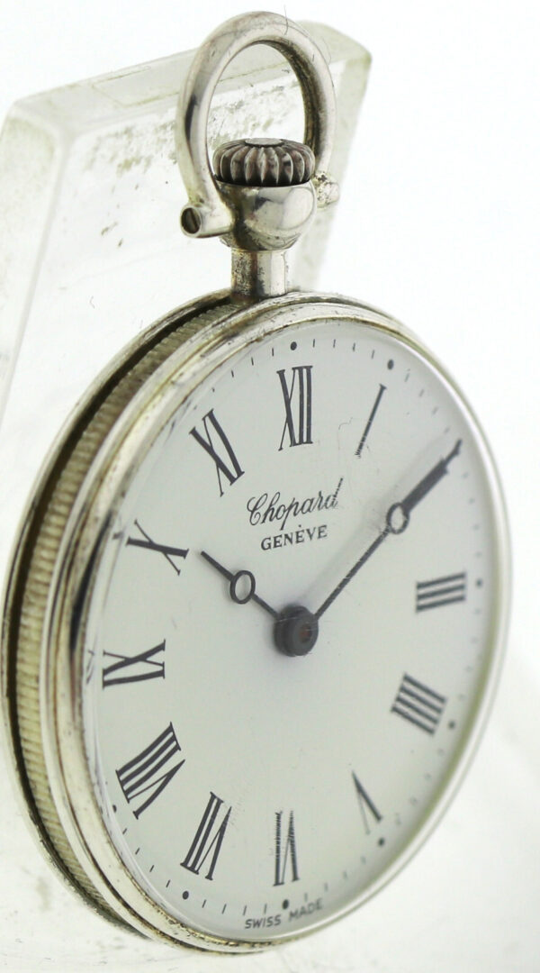 Choprad  Silber Damen- Unisex Taschenuhr Frackuhr Ref.3021 Kal. 7001~70er Jahre – Bild 3