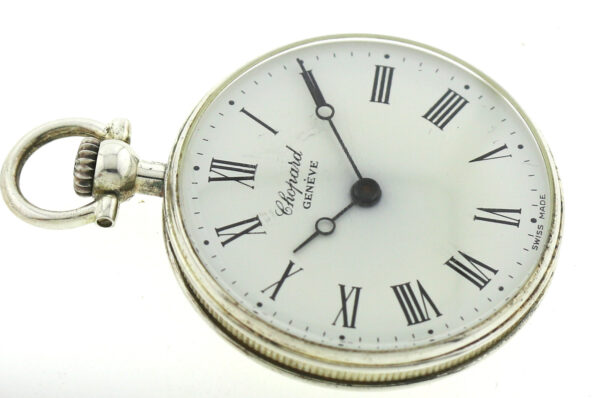 Choprad  Silber Damen- Unisex Taschenuhr Frackuhr Ref.3021 Kal. 7001~70er Jahre – Bild 5