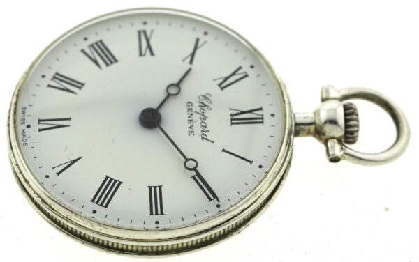 Choprad  Silber Damen- Unisex Taschenuhr Frackuhr Ref.3021 Kal. 7001~70er Jahre – Bild 6