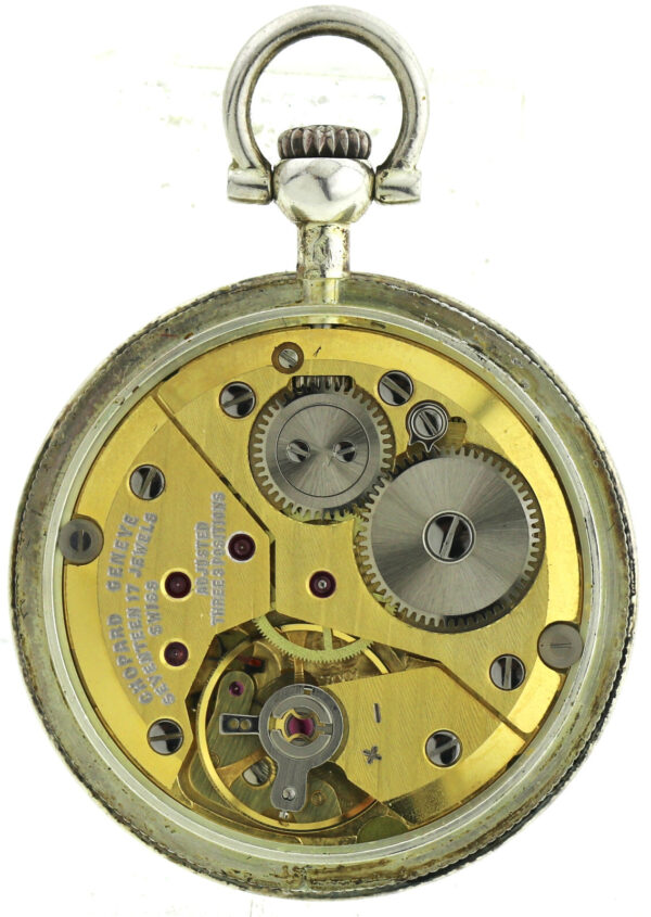 Choprad  Silber Damen- Unisex Taschenuhr Frackuhr Ref.3021 Kal. 7001~70er Jahre – Bild 9