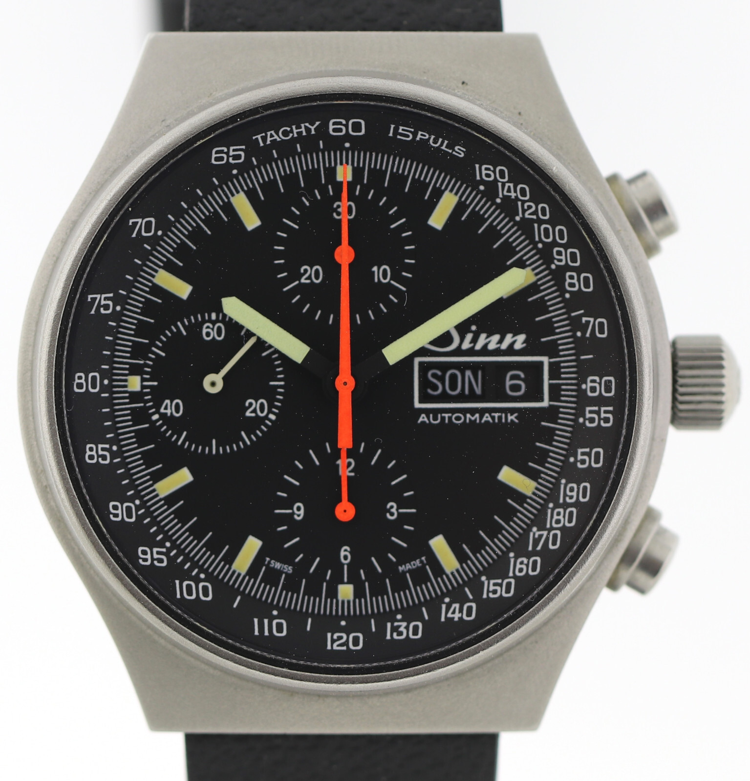 Sinn Vintage Herren Automatic Chronograph Edelstahl Ref. 144 Cal. 7750 ~1995 – Bild 2