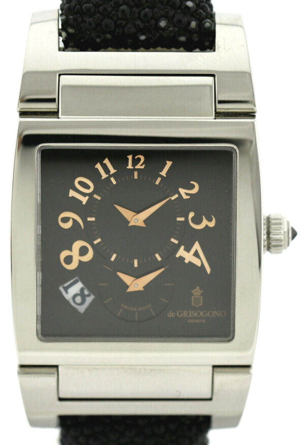 De Grisogono Instrumento No Uno Dual Time Herrenuhr in Edelstahl, Automatik, – Bild 2