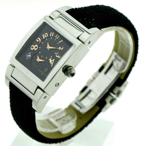 De Grisogono Instrumento No Uno Dual Time Herrenuhr in Edelstahl, Automatik, – Bild 3
