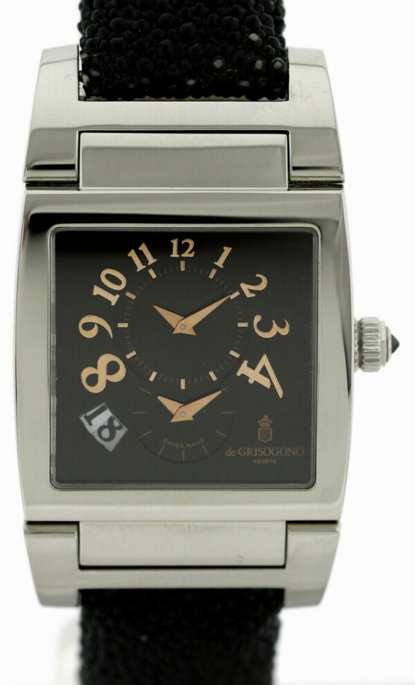 De Grisogono Instrumento No Uno Dual Time Herrenuhr in Edelstahl, Automatik, – Bild 4