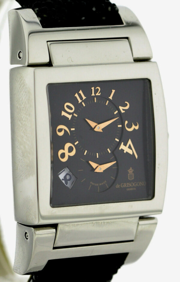 De Grisogono Instrumento No Uno Dual Time Herrenuhr in Edelstahl, Automatik, – Bild 8