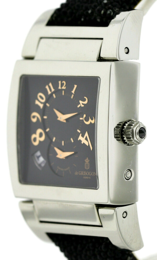 De Grisogono Instrumento No Uno Dual Time Herrenuhr in Edelstahl, Automatik, – Bild 9