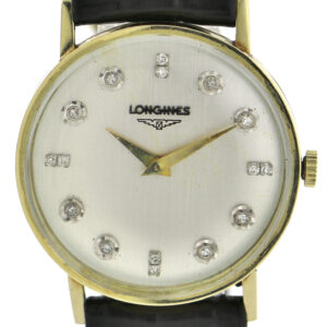 Vintage Longines Herren- Unisexuhr Diamant Blatt Ref. 9227 528 585 Gold Kal. 528