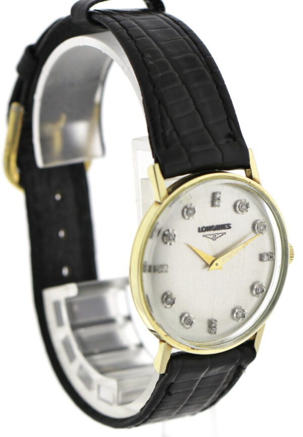 Vintage Longines Herren- Unisexuhr Diamant Blatt Ref. 9227 528 585 Gold Kal. 528 – Bild 4