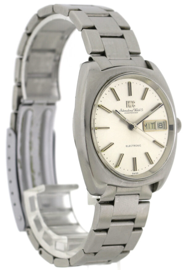 IWC Electronic Stimmgabel Vintage Herren Armbanduhr ~1970er Tag -Datum Edelstahl – Bild 5