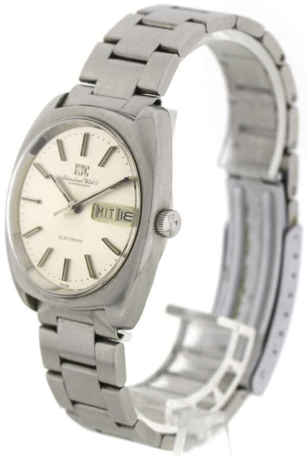 IWC Electronic Stimmgabel Vintage Herren Armbanduhr ~1970er Tag -Datum Edelstahl – Bild 7