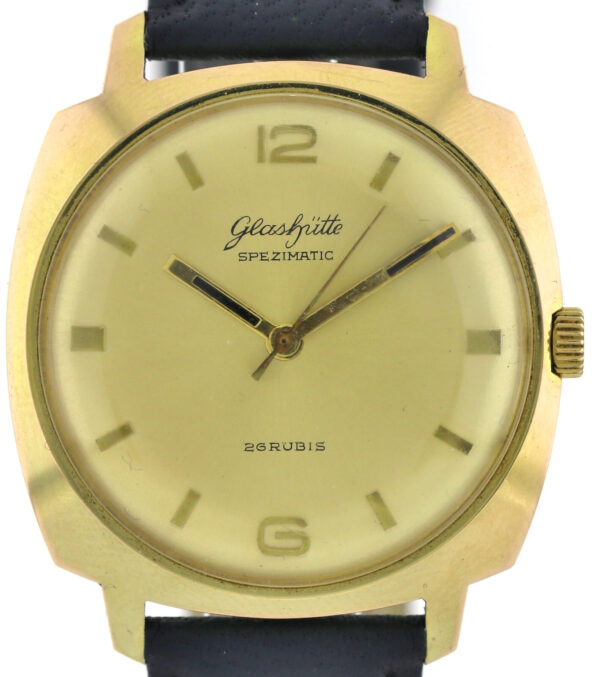 GUB Glashütte Spezimatic Kal. 74 vergoldete Vintage Herrenuhr sehr guter Zustand