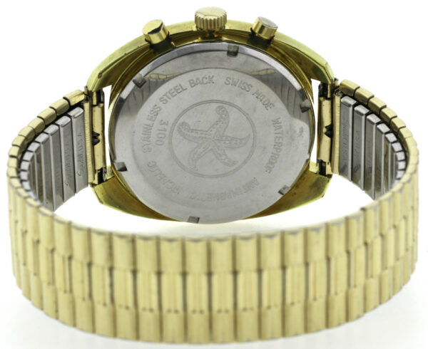 extrem seltener Edox Vintage- Herren- Chronograph, Handaufzug Kal. 7734, 70er – Bild 7