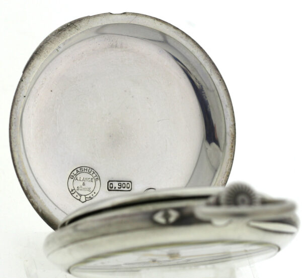 A.Lange & Söhne Glashütte offene 800er Silber Herren Taschenuhr DUF Werk ~1919 – Bild 7