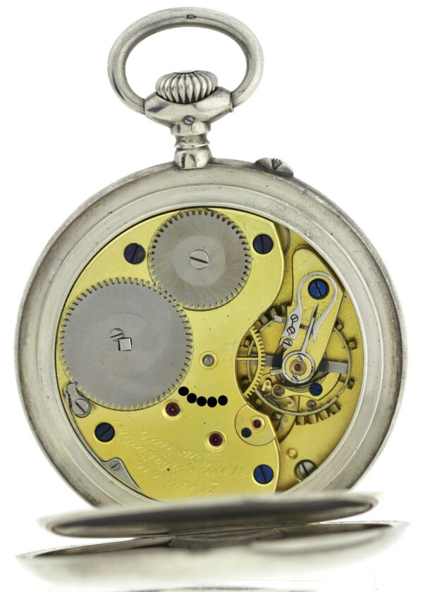 A.Lange & Söhne Glashütte offene 800er Silber Herren Taschenuhr DUF Werk ~1919 – Bild 8