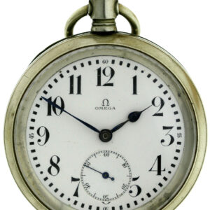 Omega Taschenuhr Pocket watch Beobachtungsuhr Dienstuhr Kal.18 Ø59mm selten