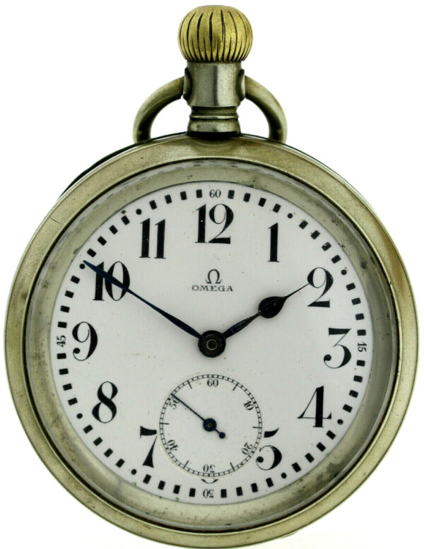 Omega Taschenuhr Pocket watch Beobachtungsuhr Dienstuhr Kal.18 Ø59mm selten – Bild 2