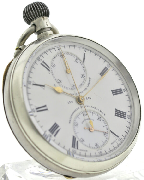 rare Smith and Son Herren Taschenuhr/CHRONOGRAPH 935er Silberca. 120,7g um 1910 – Bild 3