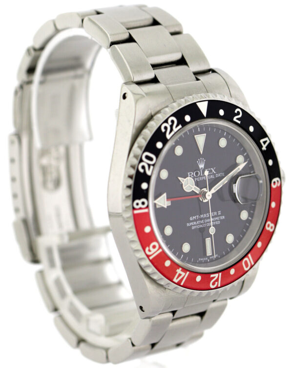 Rolex GMT Master II Date Coke Automatik Herrenuhr Ref. 16710 Edelstahl aus 1999 – Bild 4
