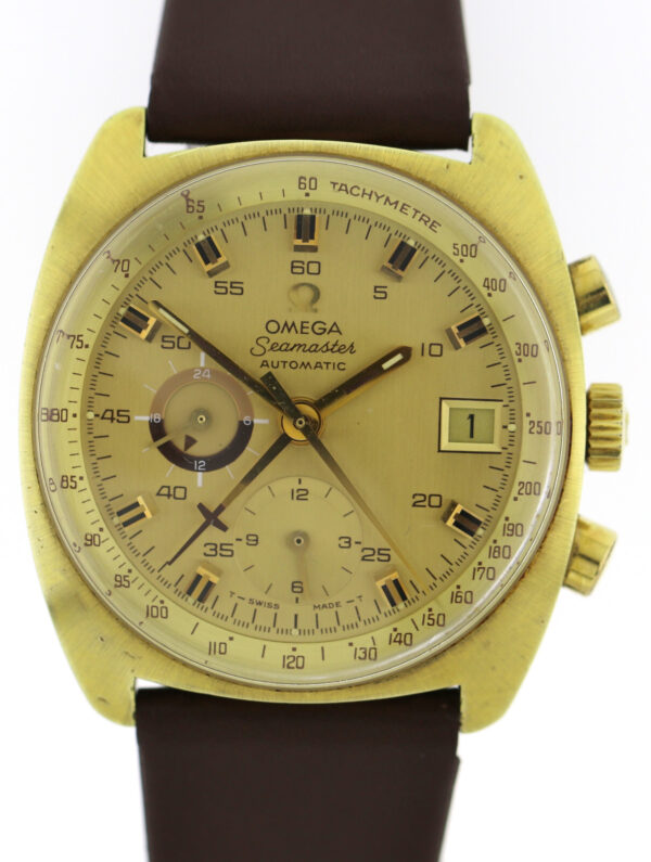 Omega Seamaster Jedi Vintage Chronograph vergoldet Ref. 176.007 Kal. 1040 ~1972 – Bild 3