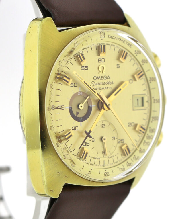 Omega Seamaster Jedi Vintage Chronograph vergoldet Ref. 176.007 Kal. 1040 ~1972 – Bild 4